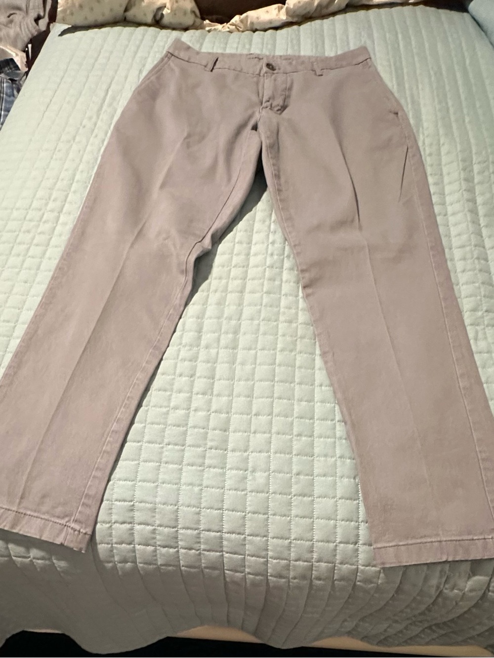 Old Navy Men's Athletic Built-In Flex Chinos — Light Khaki